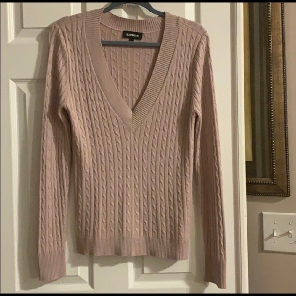 Express Medium Blush color Sweater V-Neck NWOT